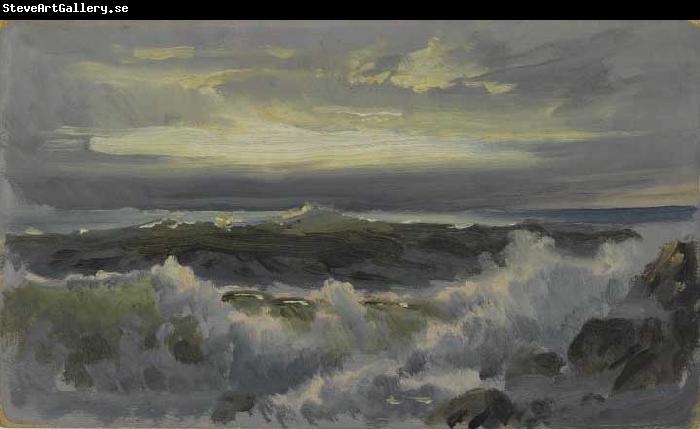 William Trost Richards A Rough Surf